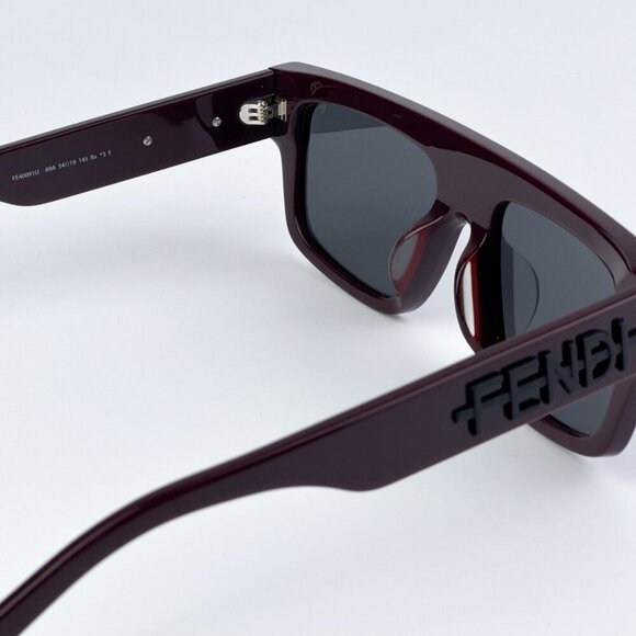 Fendi FE40091U FENDIGRAPHY 69A BRAND NEW Sunglassses Bordeaux Grey Unisex Square - Picture 9 of 11